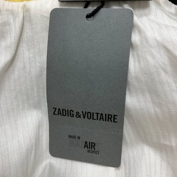 Zadig & Voltaire Light Yellow Visko Crinkled Leather Blazer - Picture 5 of 5